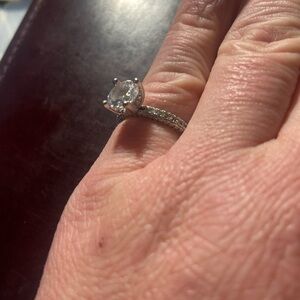 Elegant Silver Diamond Ring